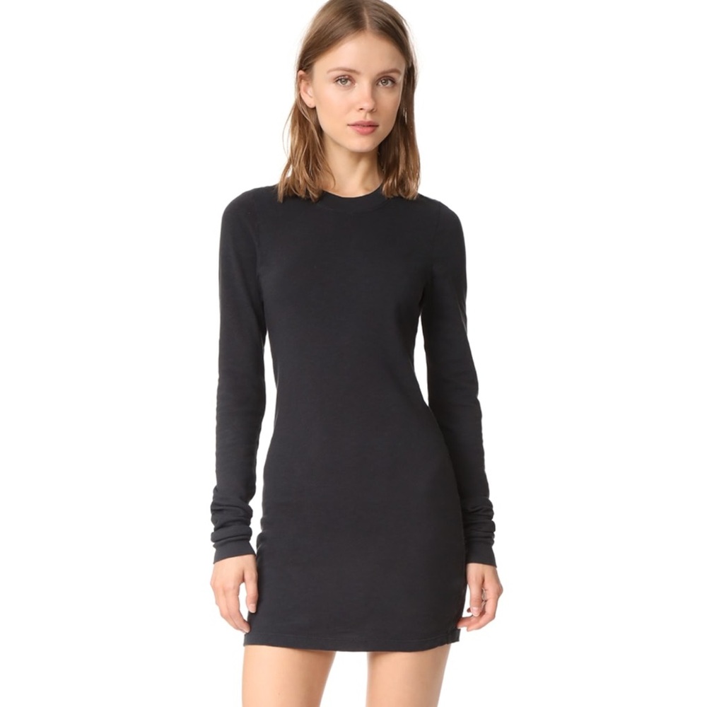 Black Long Sleeve Mini Dress